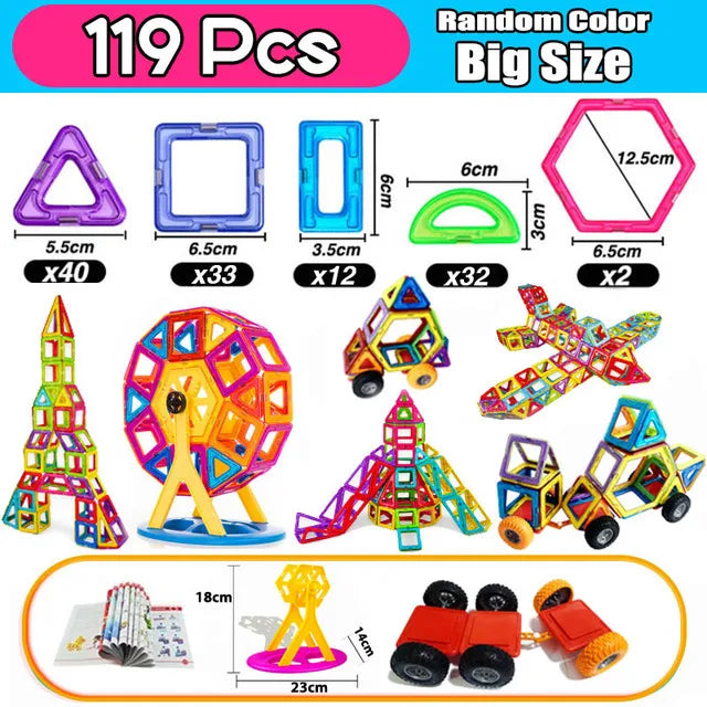 Big Size Magnetic Blocks for Kids - STEM Building Toys
