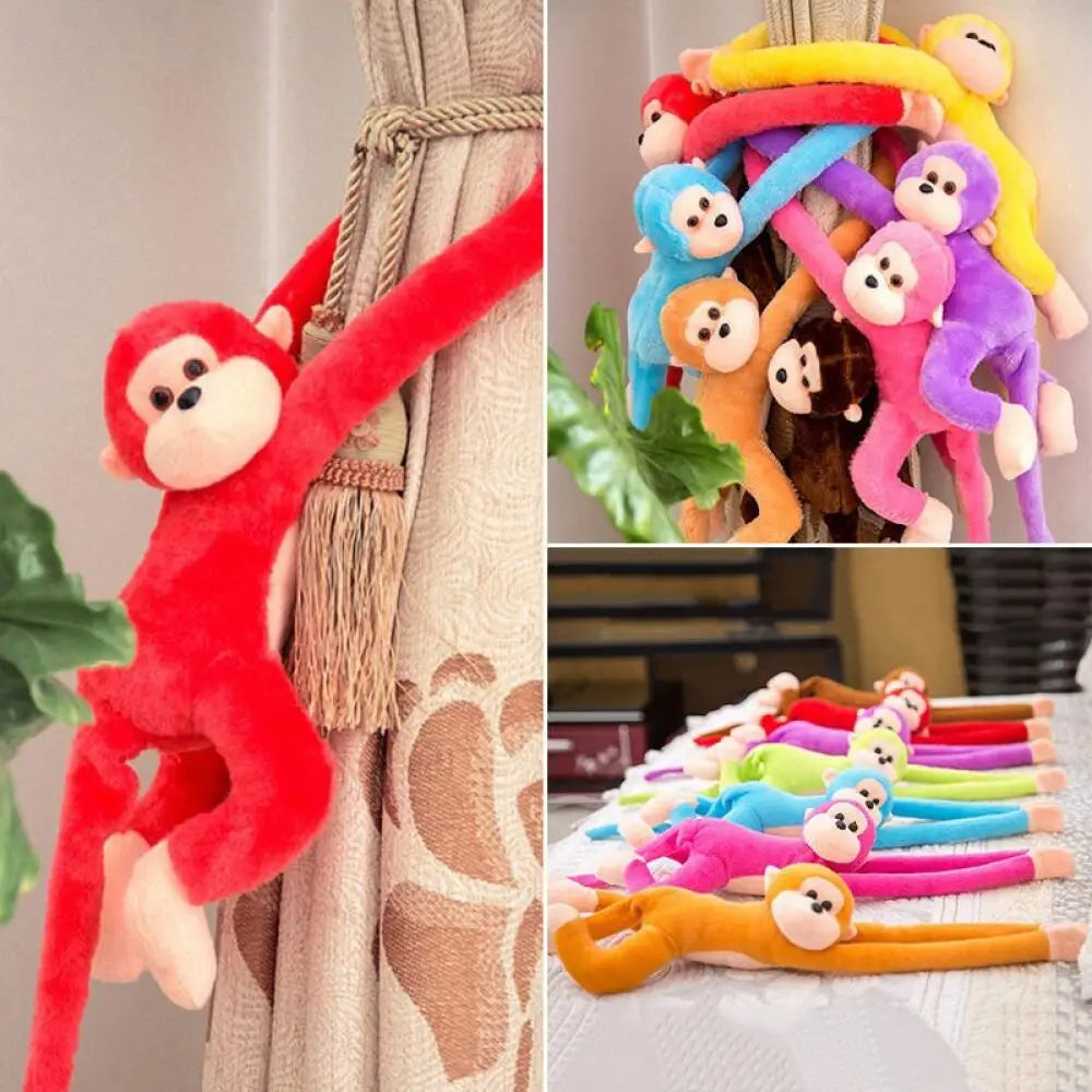 Colorful Plush Monkey Toys - Long-Armed Hanging Doll