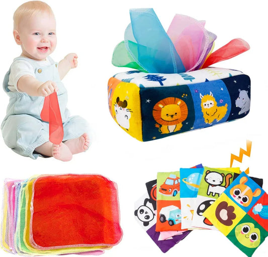 Montessori Magic Tissue Box Sensory Toy (6M-3Y) - Tiny and Furry