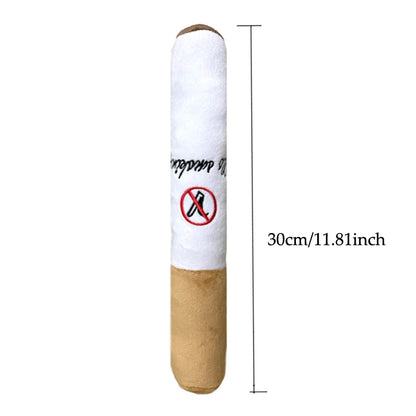 Plush Cigar Squeak Toy for Dogs Interactive Chew