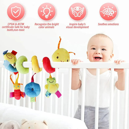 Baby Crib Hanging Rattles - Stroller & Car Seat Spiral Toy