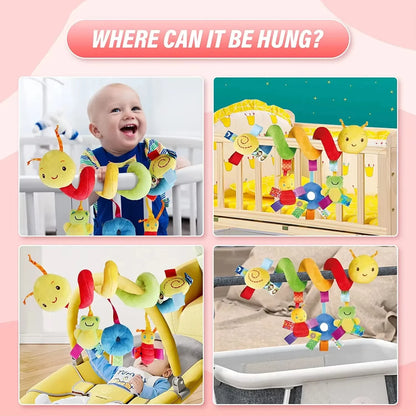 Baby Crib Hanging Rattles - Stroller & Car Seat Spiral Toy