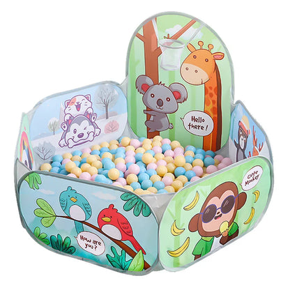 120cm Kids Playpen Ball Pool with Basketball Hoop