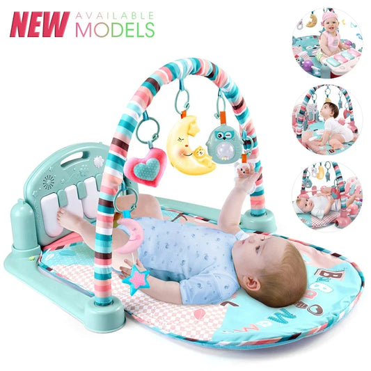 Baby Fitness Stand Music Play Gym - Newborn Activity Mat