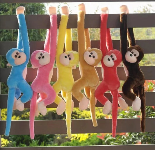 Colorful Plush Monkey Toys - Long-Armed Hanging Doll