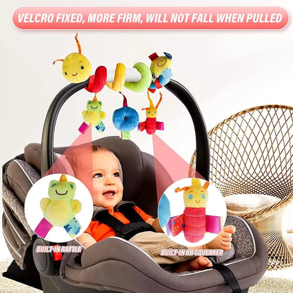 Baby Crib Hanging Rattles - Stroller & Car Seat Spiral Toy