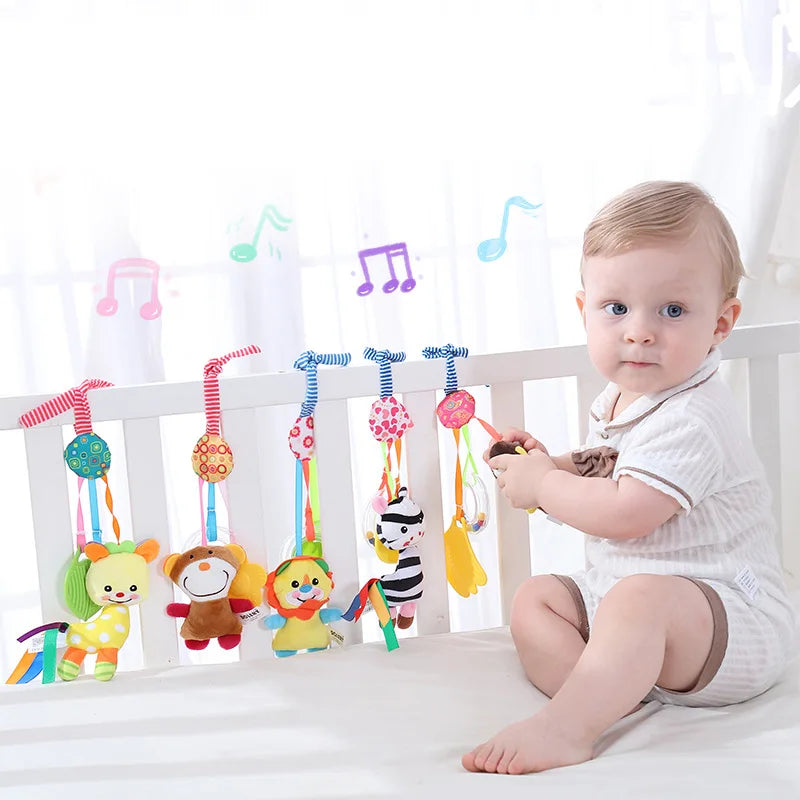 ASWJ Baby Rattles Bell Toy - Stroller & Crib Hanging Teether