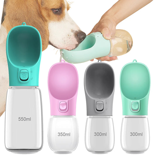 Portable Dog Water Bottle 350ml - Leakproof Pet Travel Bowl