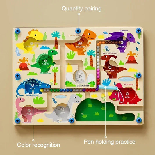 Montessori Magnetic Color Sorting Maze Board for Kids