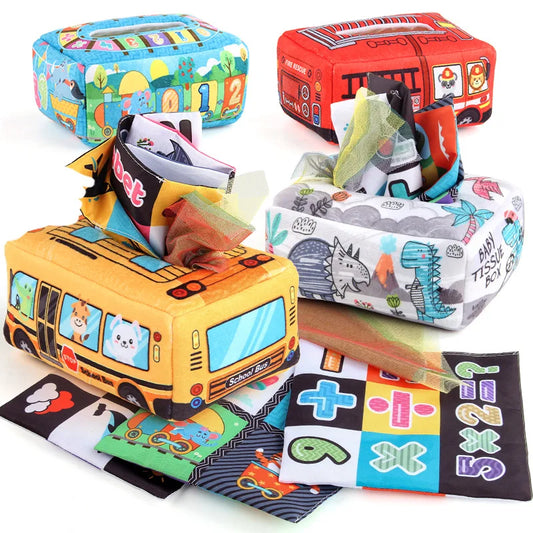 Montessori Tissue Box Sensory Toy (6M-3Y) - Tiny and Furry